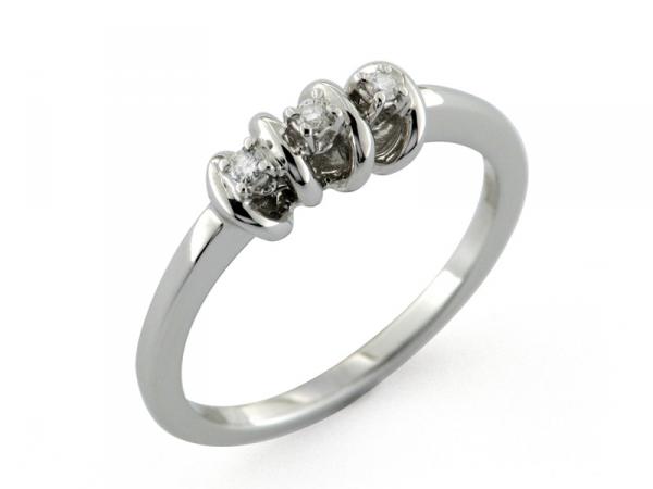 CF00390 - Anello Oro Bianco e Diamanti ct. 0.06