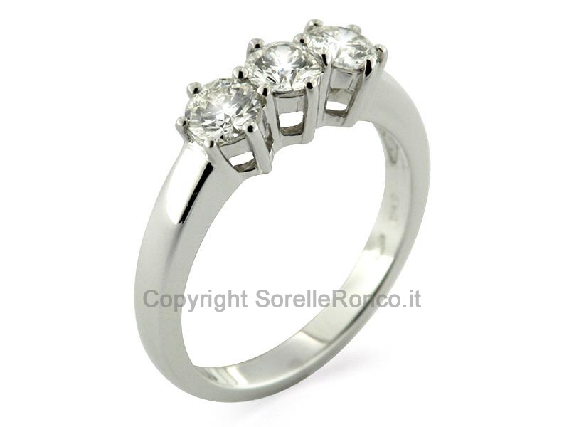 ANELLO TRILOGY ORO DIAMANTI 1.03 CT