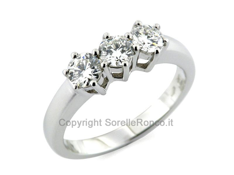 ANELLO TRILOGY ORO DIAMANTI 1.03 CT