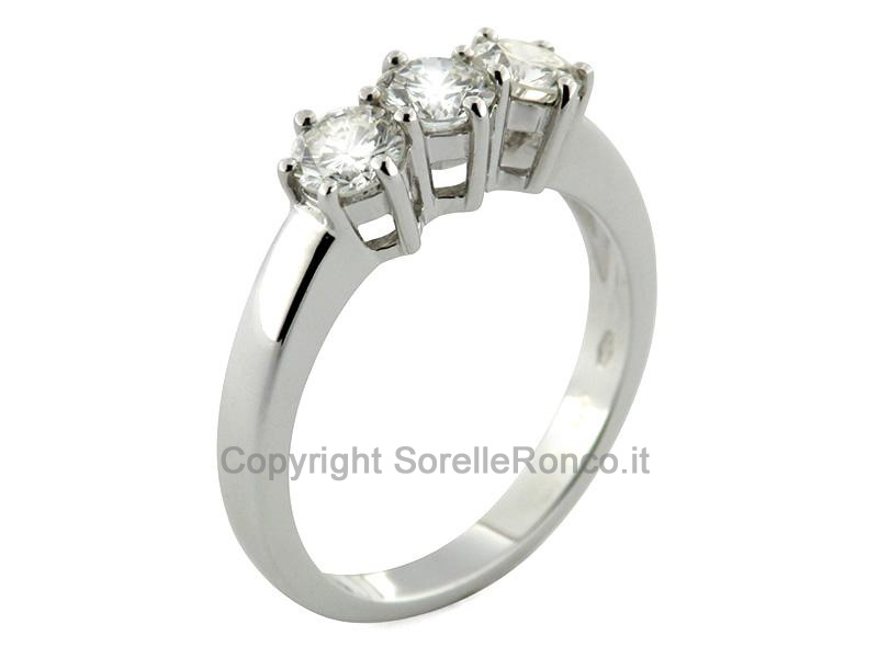 ANELLO TRILOGY CON DIAMANTI CT. 1.11