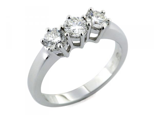 CF00396 - Anello Trilogy con Diamanti ct. 1.11