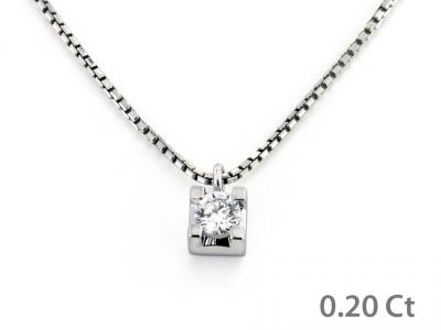Puntoluce in Oro con Diamante 0.20 Ct