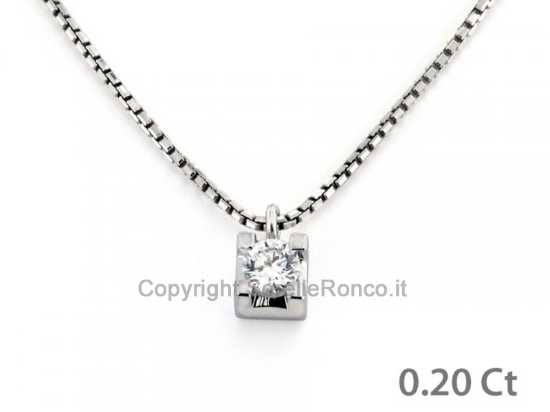 PUNTOLUCE IN ORO CON DIAMANTE 0.20 CT
