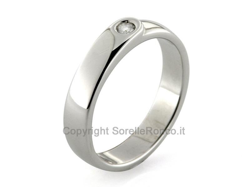 FEDE MATRIMONIALE CON DIAMANTE CT. 0.04