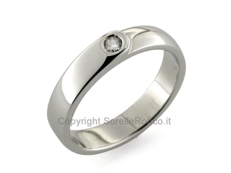 FEDE MATRIMONIALE CON DIAMANTE CT. 0.04