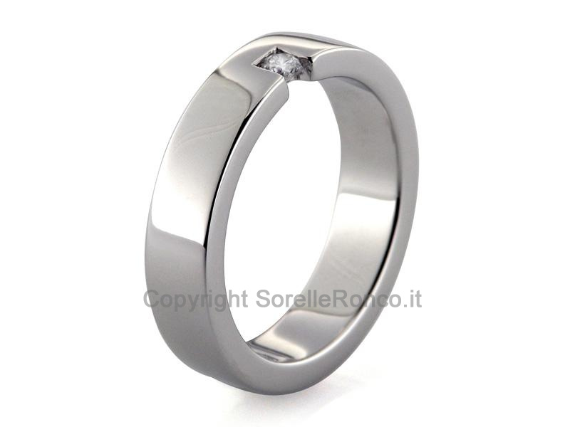 FEDE NUZIALE ORO CON DIAMANTE CT. 0.06
