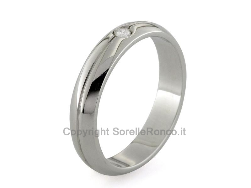 FEDE MATRIMONIALE CON DIAMANTE CT. 0.05