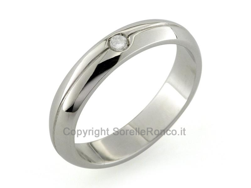 FEDE MATRIMONIALE CON DIAMANTE CT. 0.05