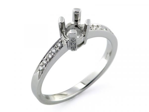 CF00471 - Montatura Anello Solitario con Diamanti