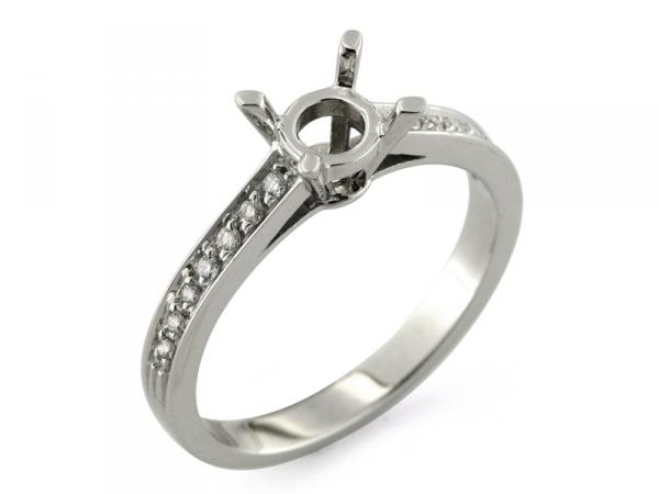 CF00472 - Montatura Anello Solitario Oro Diamanti