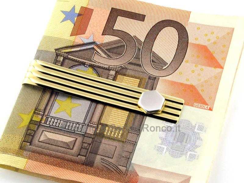 FERMASOLDI PER UOMO IN ORO GIALLO