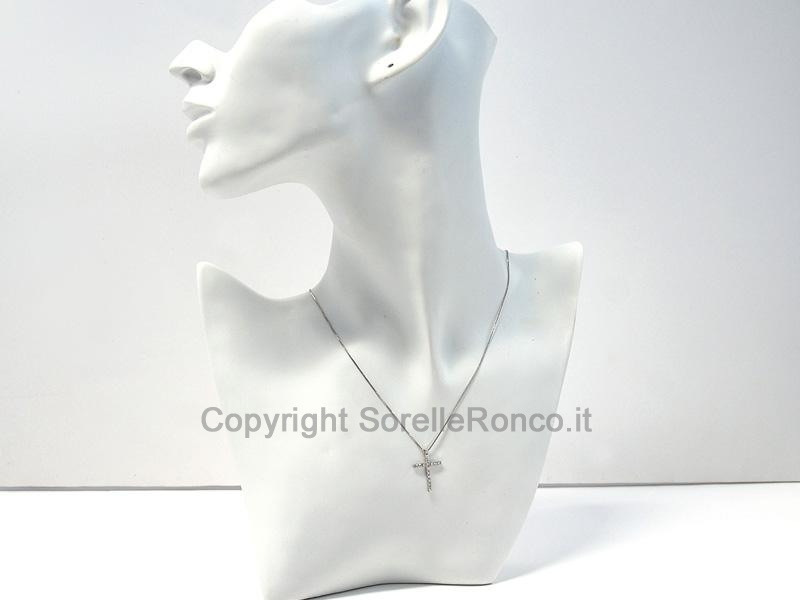 COLLANA CON CROCE IN ORO E DIAMANTI