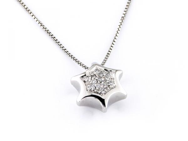 CF00518 - Girocollo Pendente Stella Oro e Diamanti