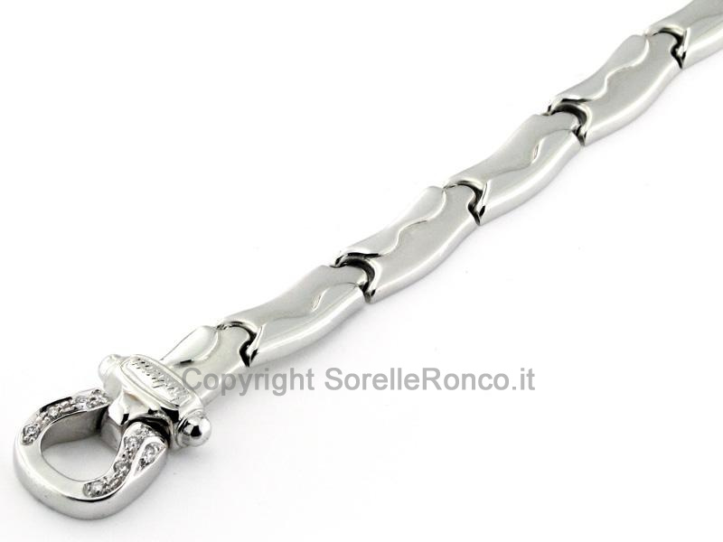 BRACCIALE ORO BIANCO E DIAMANTI CT 0.17