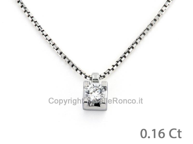 PUNTOLUCE IN ORO CON DIAMANTE 0.16 CT