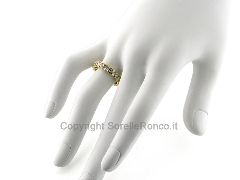 ANELLO ETERNITY ORO GIALLO CON DIAMANTI