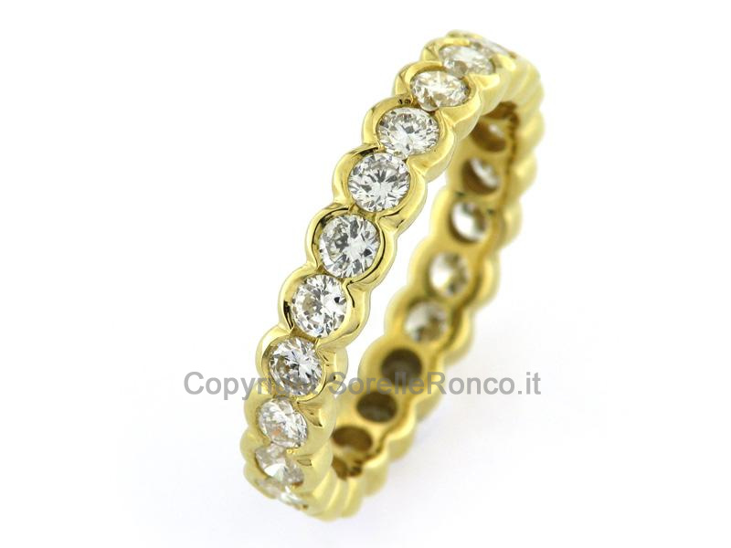 ANELLO ETERNITY ORO GIALLO CON DIAMANTI