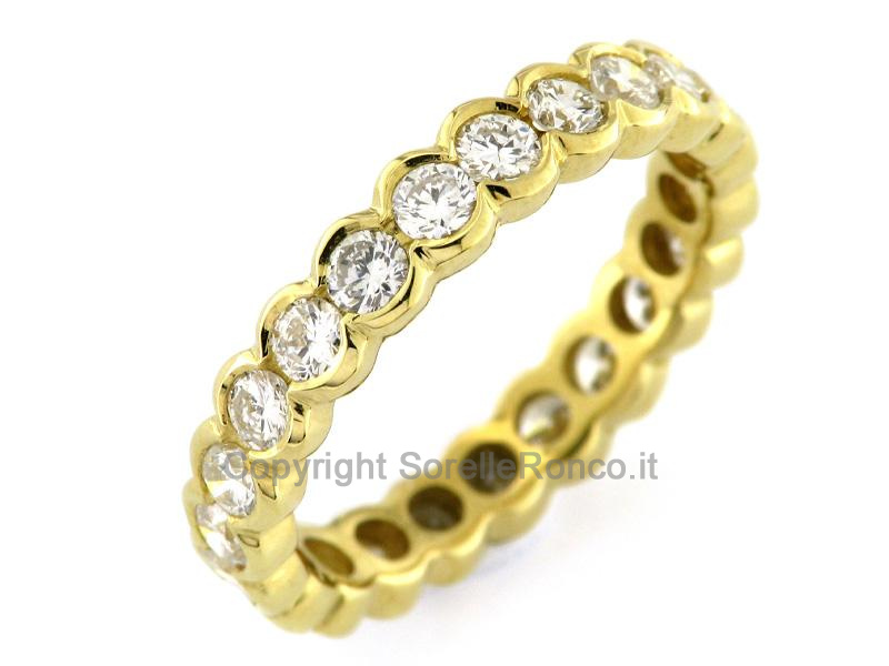 ANELLO ETERNITY ORO GIALLO CON DIAMANTI