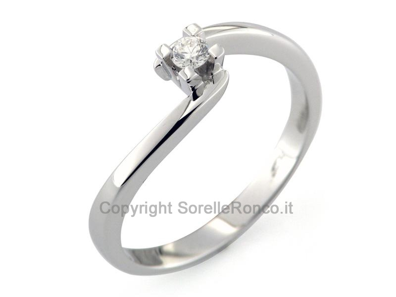 ANELLO FIDANZAMENTO BRILLANTE CT. 0.08