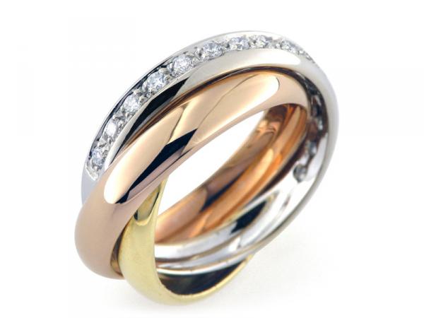CF00599 - Anello Trinity Tris Oro 18 Kt