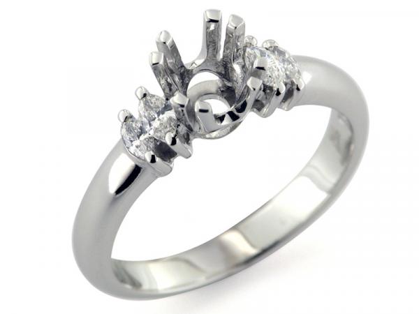 CF00601 - Montatura Anello Solitario con Diamanti 