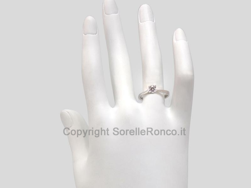 ANELLO ORO BIANCO DIAMANTE 0.46 CT