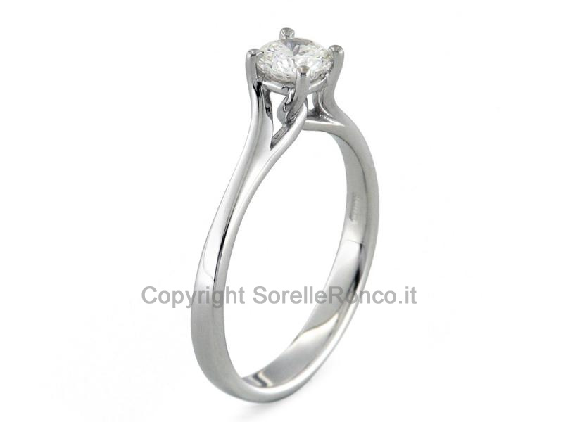 ANELLO ORO BIANCO DIAMANTE 0.46 CT