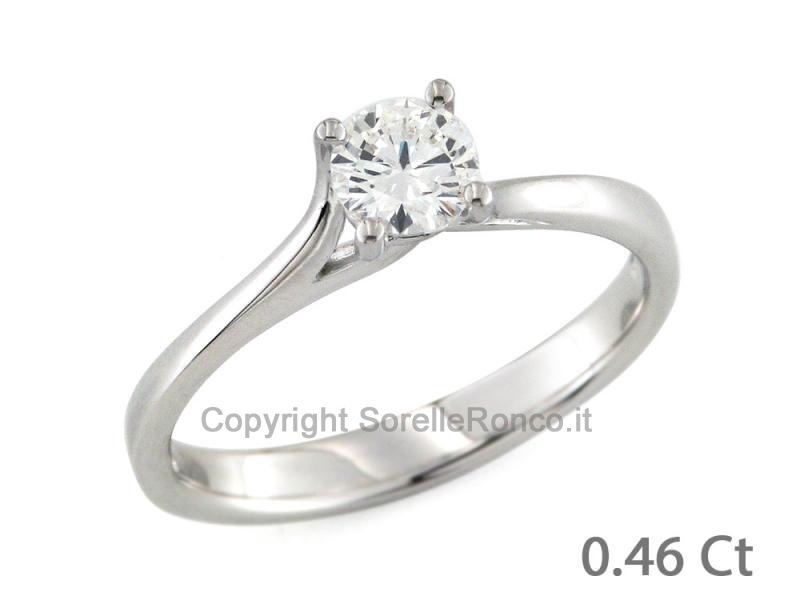 ANELLO ORO BIANCO DIAMANTE 0.46 CT