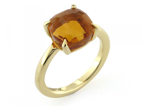 CF00614 - Anello Oro Giallo con Quarzo Citrino