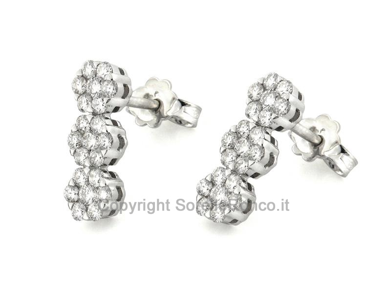 ORECCHINI TRILOGY CON DIAMANTI BRILLANTI