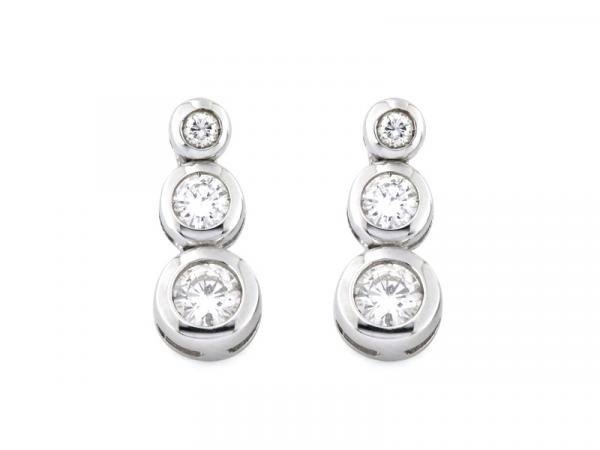 CF00618 - Orecchini Trilogy con Diamanti ct. 0.65