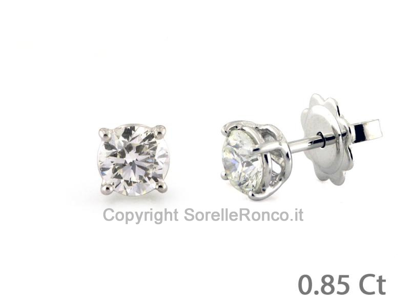 ORECCHINI ORO E DIAMANTI PUNTOLUCE 0.85 CT