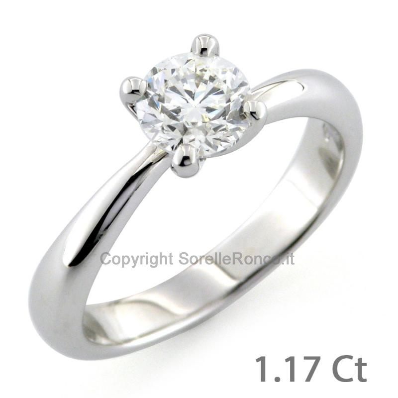 ANELLO SOLITARIO CON DIAMANTE DA 1.17 CT