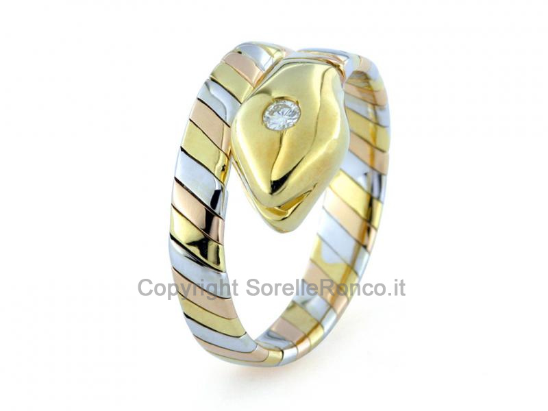 ANELLO A FORMA DI SERPENTE IN ORO