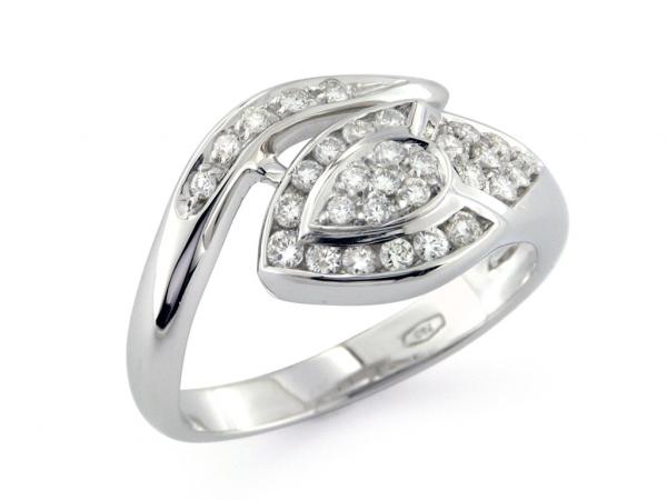 CF00671 - Anello Serpente Oro Bianco con Diamanti