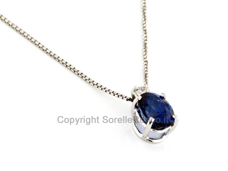 GIROCOLLO ZAFFIRO E DIAMANTE