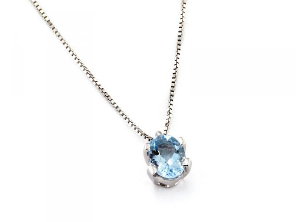 CF00700 - Collana con Pendente Acquamarina