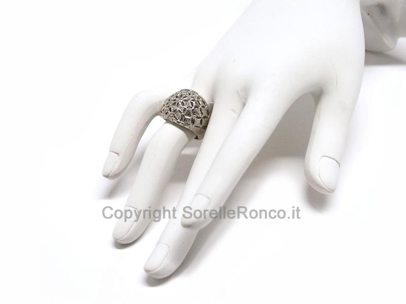 ANELLO STILE BAROCCO ART DECÒ CT. 0.26