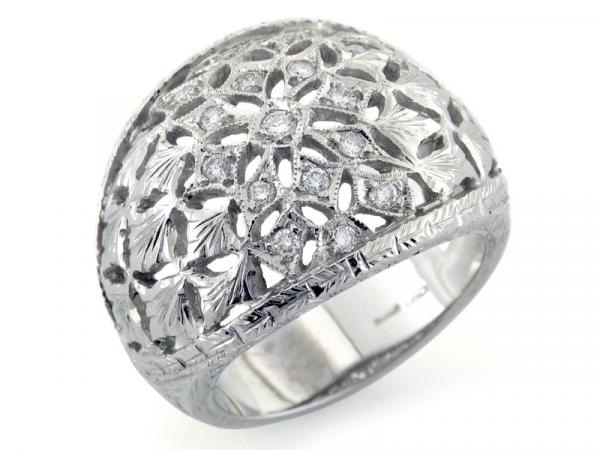 CF00740 - Anello Stile Barocco Art Decò ct. 0.26