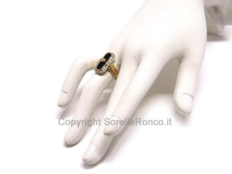 ANELLO ART DECÒ CON DIAMANTI CT. 0.23