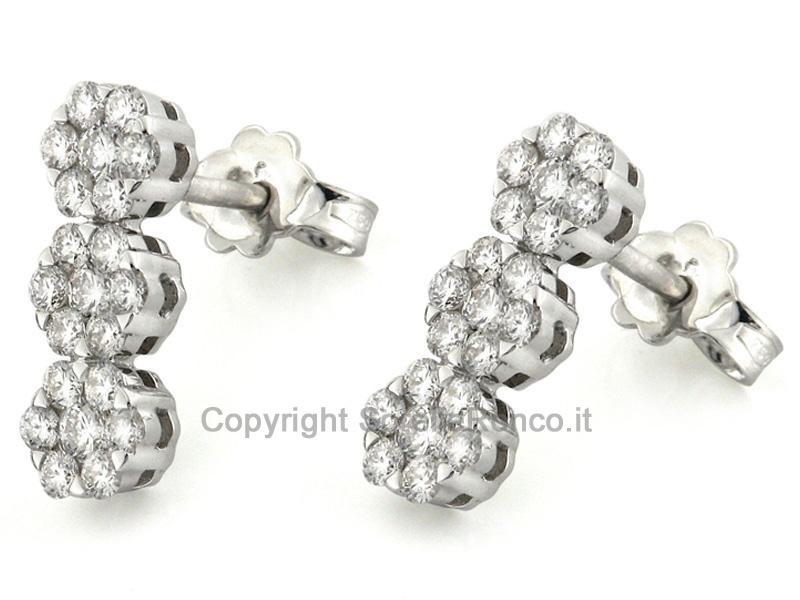 ORECCHINI TRILOGY FIORI DIAMANTI