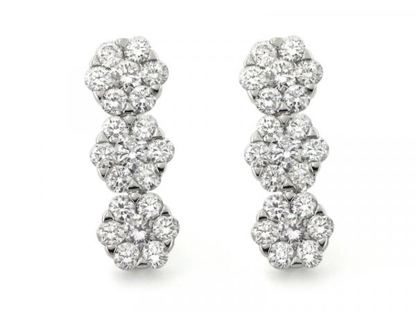 CF00748 - Orecchini Trilogy Fiori Diamanti