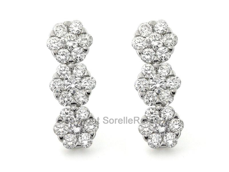 ORECCHINI TRILOGY FIORI DIAMANTI