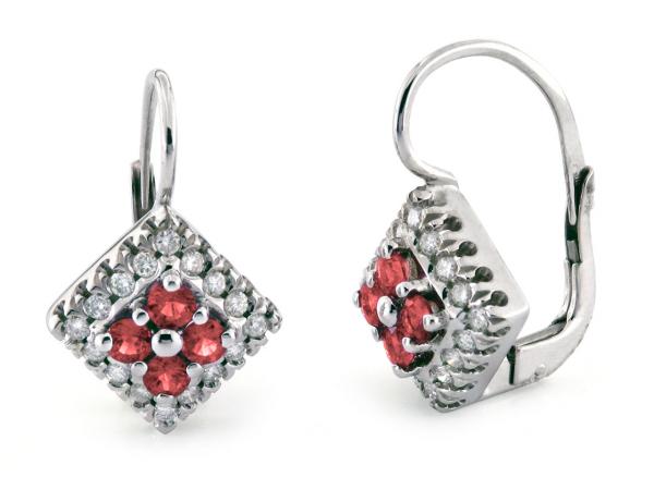 CF00749 - Orecchini in Oro con Rubini e Diamanti