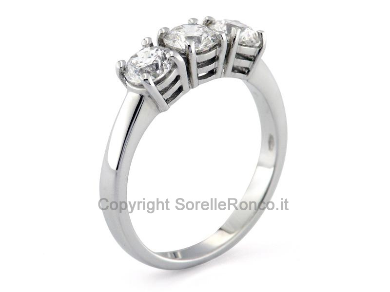 ANELLO TRILOGY IN ORO DIAMANTI CT. 1.38