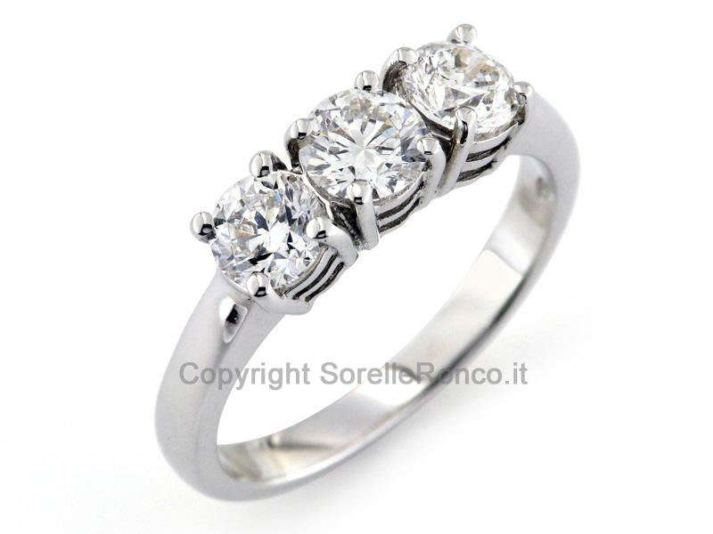 ANELLO TRILOGY IN ORO DIAMANTI CT. 1.38