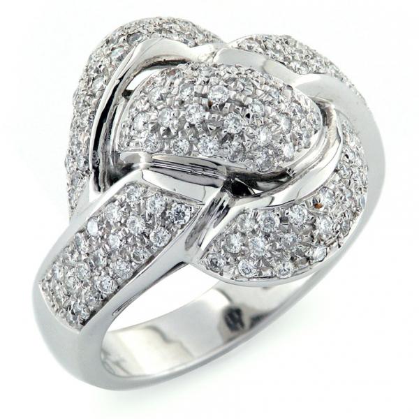 CF00772 - Anello a Forma di Nodo con Diamanti