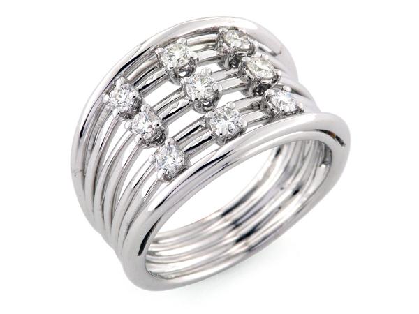 CF00776 - Anello a Fascia Multifili Oro e Diamanti