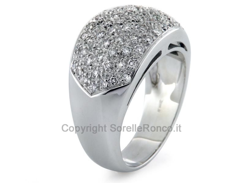ANELLO A FASCIONE CON DIAMANTI CT. 0.87