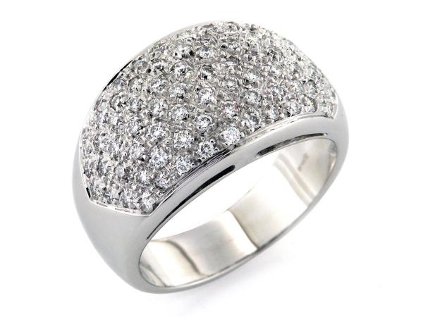 CF00779 - Anello a Fascione con Diamanti ct. 0.87
